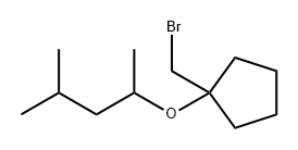 Cyclopentane, 1-(bromomethyl)-1-(1,3-dimethylbutoxy)- Structure