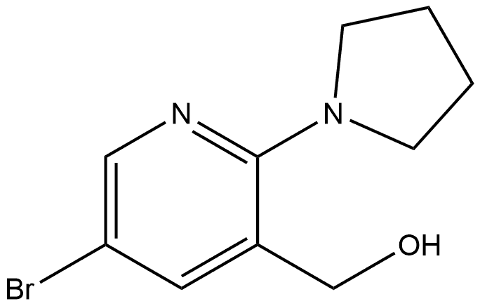 5-Bromo-2-(1-pyrrolidinyl)-3-pyridinemethanol Structure