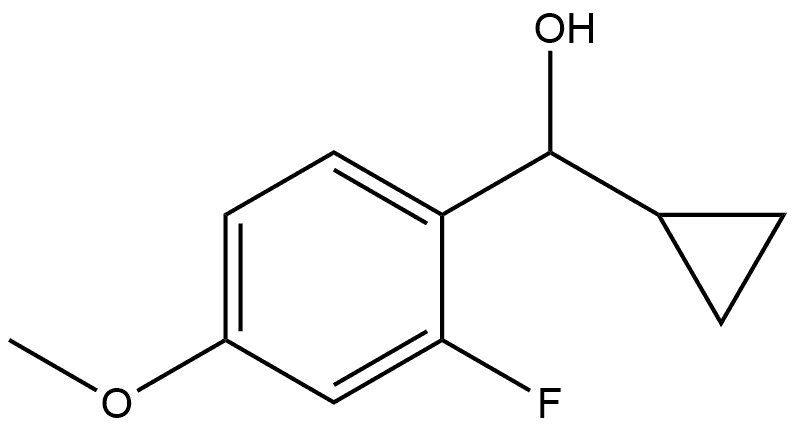 Benzenemethanol, α-cyclopropyl-2-fluoro-4-methoxy- Structure