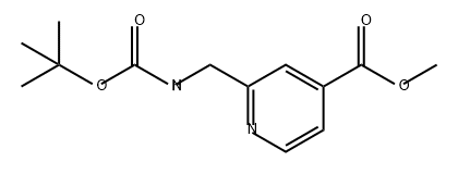 4-Pyridinecarboxylic acid, 2-[[[(1,1-dimethylethoxy)carbonyl]amino]methyl]-, methyl ester Structure