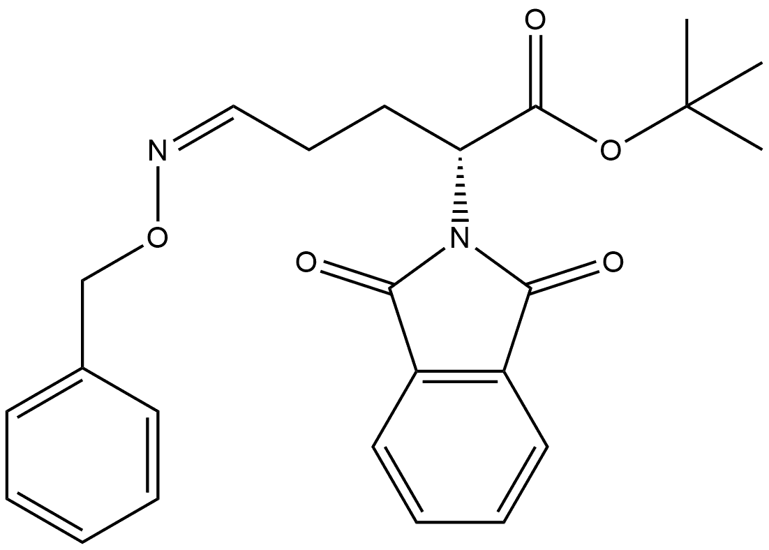 2H-Isoindole-2-acetic acid, 1,3-dihydro-1,3-dioxo-α-[3-[(phenylmethoxy)imino]propyl]-, 1,1-dimethylethyl ester, [R-(Z)]- (9CI) Structure