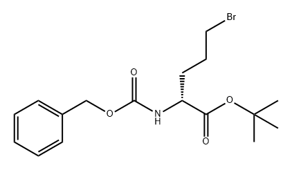 D-Norvaline, 5-bromo-N-[(phenylmethoxy)carbonyl]-, 1,1-dimethylethyl ester Structure