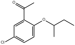 Ethanone, 1-[5-chloro-2-(1-methylpropoxy)phenyl]- Structure