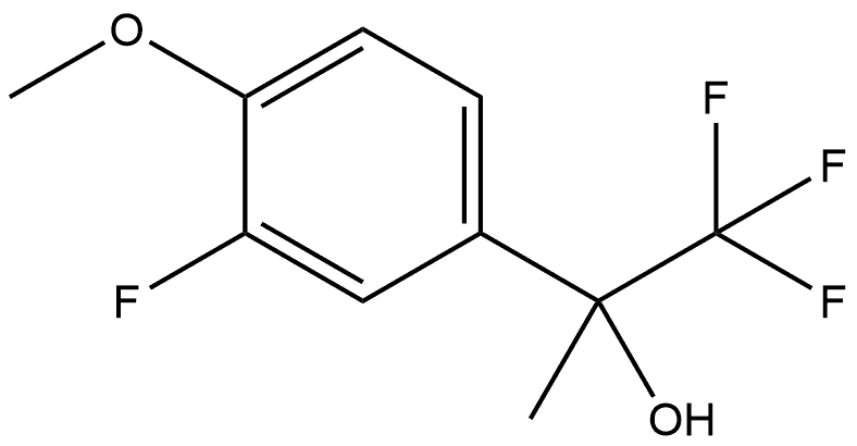 3-Fluoro-4-methoxy-α-methyl-α-(trifluoromethyl)benzenemethanol Structure