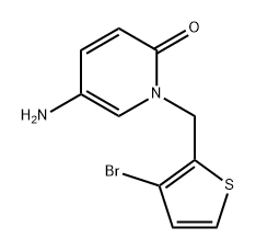 2(1H)-Pyridinone, 5-amino-1-[(3-bromo-2-thienyl)methyl]- Structure