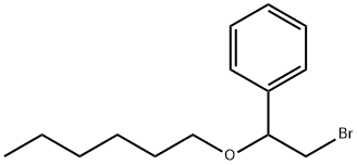 Benzene, [2-bromo-1-(hexyloxy)ethyl]- 구조식 이미지