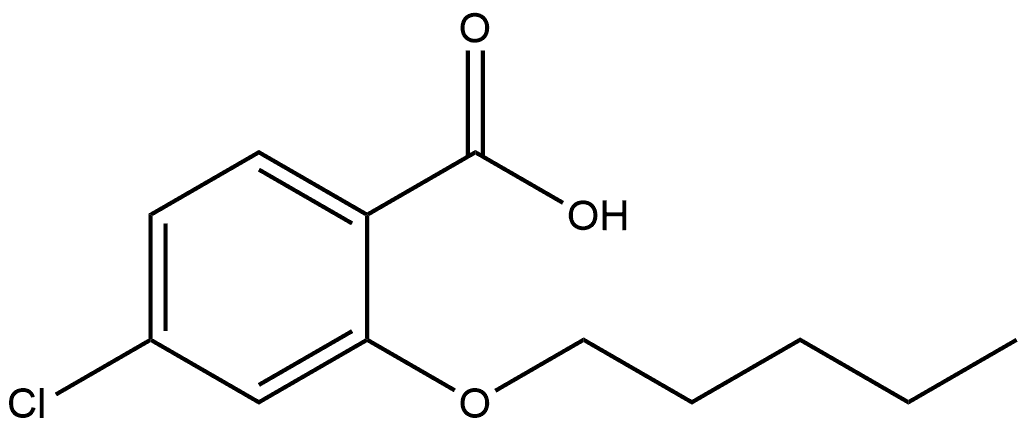 4-Chloro-2-(pentyloxy)benzoic acid 구조식 이미지