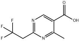 4-Methyl-2-(2,2,2-trifluoroethyl)pyrimidine-5-carboxylic acid Structure