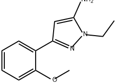 1H-Pyrazol-5-amine, 1-ethyl-3-(2-methoxyphenyl)- Structure