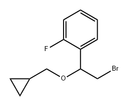 Benzene, 1-[2-bromo-1-(cyclopropylmethoxy)ethyl]-2-fluoro- Structure