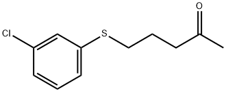 2-Pentanone, 5-[(3-chlorophenyl)thio]- Structure