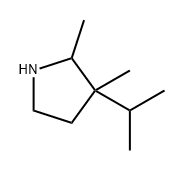 Pyrrolidine, 2,3-dimethyl-3-(1-methylethyl)- Structure