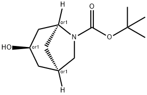 tert-butyl endo-3-hydroxy-6-azabicyclo[3.2.1]octane-6-carboxylate Structure