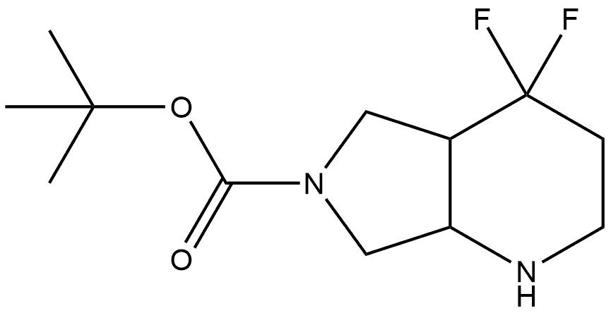 tert-butyl 4,4-difluoro-octahydro-1H-pyrrolo[3,4-b]pyridine-6-carboxylate Structure