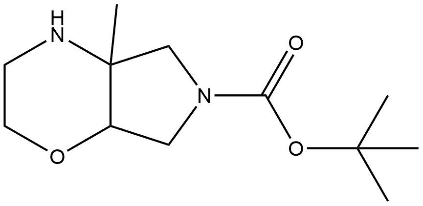 tert-butyl 4a-methyl-octahydropyrrolo[3,4-b][1,4]oxazine-6-carboxylate Structure