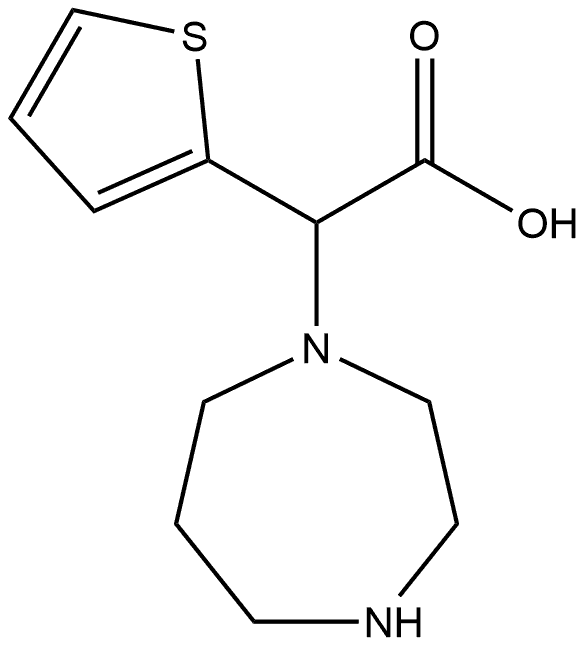 1H-1,4-Diazepine-1-acetic acid, hexahydro-α-2-thienyl- Structure