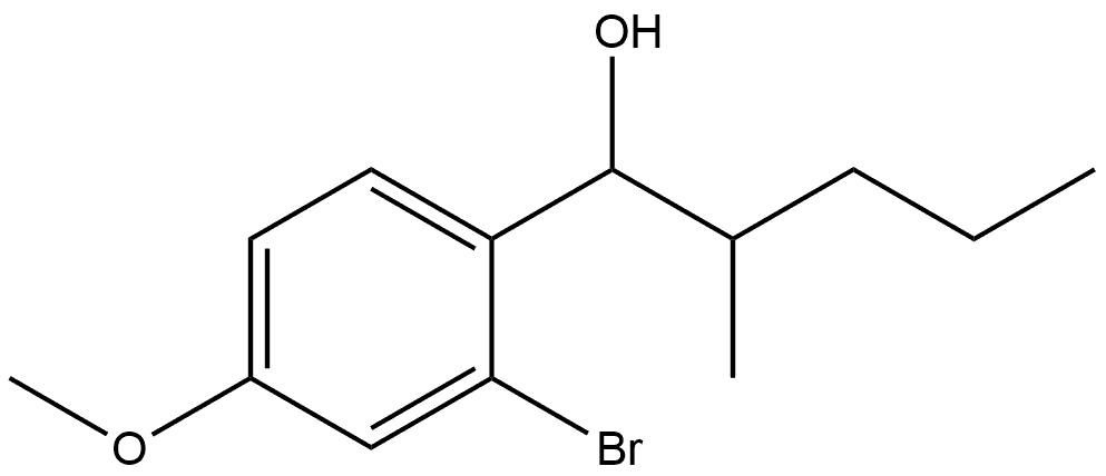 2-Bromo-4-methoxy-α-(1-methylbutyl)benzenemethanol Structure