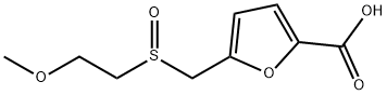 2-Furancarboxylic acid, 5-[[(2-methoxyethyl)sulfinyl]methyl]- Structure