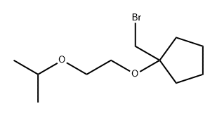 Cyclopentane, 1-(bromomethyl)-1-[2-(1-methylethoxy)ethoxy]- 구조식 이미지