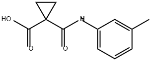 Cyclopropanecarboxylic acid, 1-[[(3-methylphenyl)amino]carbonyl]- Structure