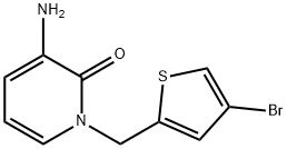 2(1H)-Pyridinone, 3-amino-1-[(4-bromo-2-thienyl)methyl]- Structure