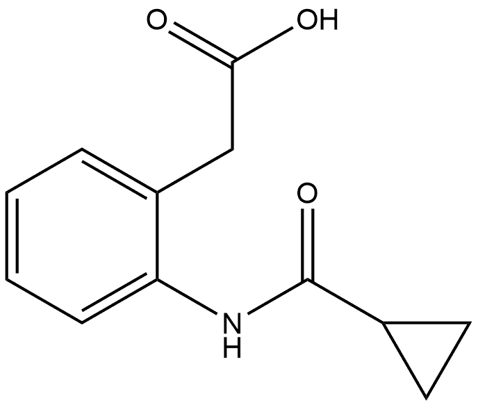 2-[(Cyclopropylcarbonyl)amino]benzeneacetic acid Structure