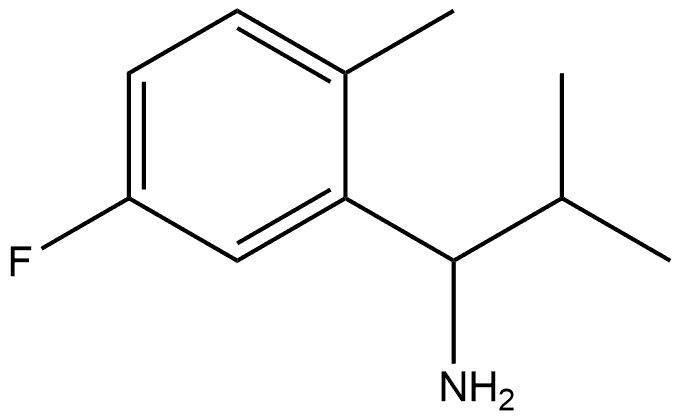 1-(5-Fluoro-2-methylphenyl)-2-methylpropan-1-amine Structure