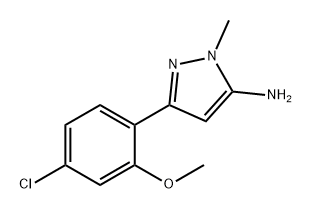 1H-Pyrazol-5-amine, 3-(4-chloro-2-methoxyphenyl)-1-methyl- Structure