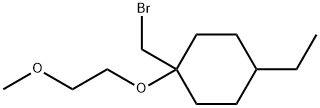 Cyclohexane, 1-(bromomethyl)-4-ethyl-1-(2-methoxyethoxy)- Structure