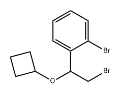 Benzene, 1-bromo-2-[2-bromo-1-(cyclobutyloxy)ethyl]- Structure