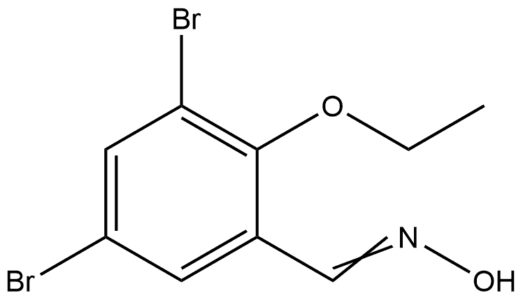 3,5-Dibromo-2-ethoxybenzaldehyde oxime Structure