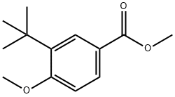 Benzoic acid, 3-(1,1-dimethylethyl)-4-methoxy-, methyl ester Structure