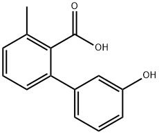 2-(3-Hydroxyphenyl)-6-methylbenzoic acid Structure