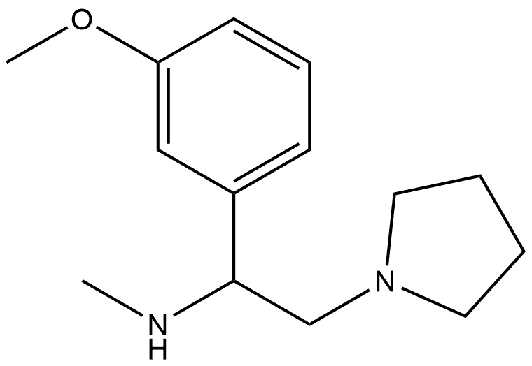 1-Pyrrolidineethanamine, α-(3-methoxyphenyl)-N-methyl- 구조식 이미지