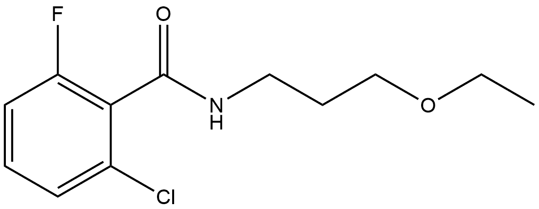 2-Chloro-N-(3-ethoxypropyl)-6-fluorobenzamide Structure