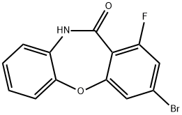 Dibenz[b,f][1,4]oxazepin-11(10H)-one, 3-bromo-1-fluoro- Structure