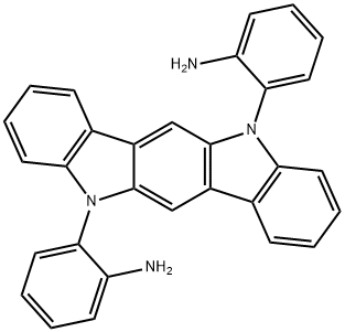 Benzenamine, 2,2'-indolo[3,2-b]carbazole-5,11-diylbis- Structure