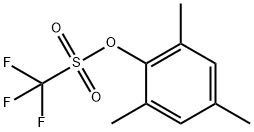 Methanesulfonic acid, 1,1,1-trifluoro-, 2,4,6-trimethylphenyl ester 구조식 이미지