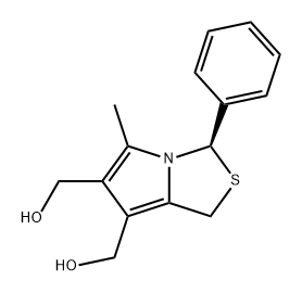 1H,3H-Pyrrolo[1,2-c]thiazole-6,7-dimethanol, 5-methyl-3-phenyl-, (3R)- Structure