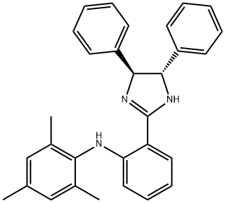 Benzenamine, N-[2-[(4S,5S)-4,5-dihydro-4,5-diphenyl-1H-imidazol-2-yl]phenyl]-2,4,6-trimethyl- Structure