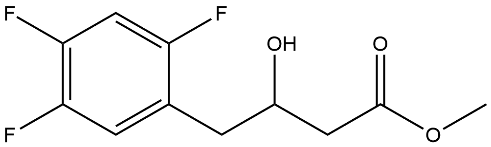Benzenebutanoic acid, 2,4,5-trifluoro-β-hydroxy-, methyl ester 구조식 이미지