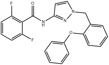 Benzamide, 2,6-difluoro-N-[1-[(2-phenoxyphenyl)methyl]-1H-pyrazol-3-yl]- Structure