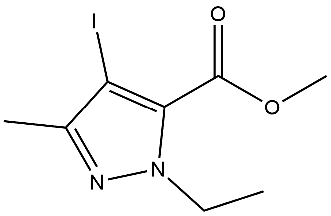 methyl 1-ethyl-4-iodo-3-methyl-1H-pyrazole-5-carboxylate Structure