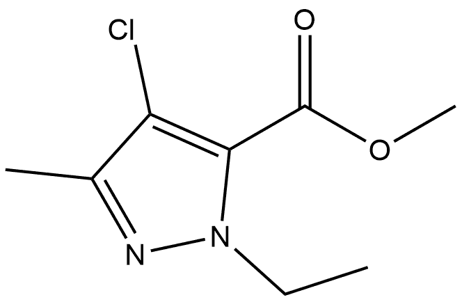 methyl 4-chloro-1-ethyl-3-methyl-1H-pyrazole-5-carboxylate Structure