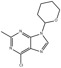 9H-Purine, 6-chloro-2-methyl-9-(tetrahydro-2H-pyran-2-yl)- 구조식 이미지