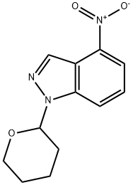 1H-Indazole, 4-nitro-1-(tetrahydro-2H-pyran-2-yl)- Structure