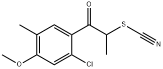 Thiocyanic acid, 2-(2-chloro-4-methoxy-5-methylphenyl)-1-methyl-2-oxoethyl ester Structure