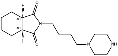 1H-Isoindole-1,3(2H)-dione, hexahydro-2-[4-(1-piperazinyl)butyl]-, (3aR,7aS)-rel- Structure