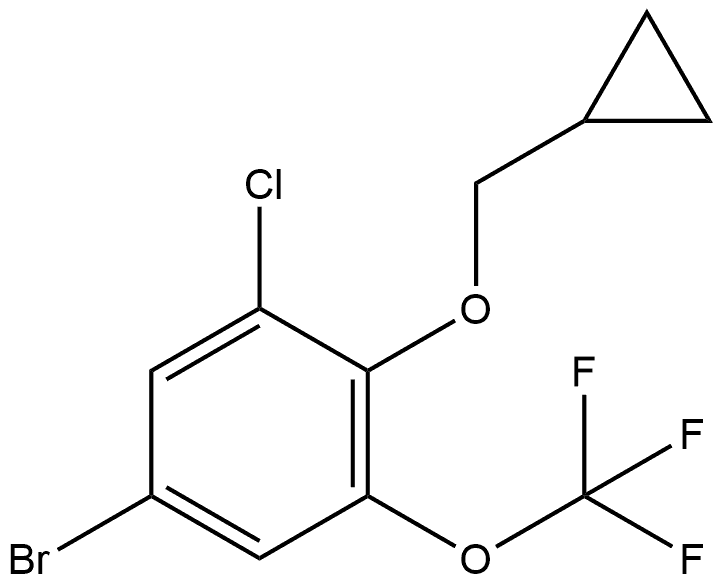 Benzene, 5-bromo-1-chloro-2-(cyclopropylmethoxy)-3-(trifluoromethoxy)- Structure