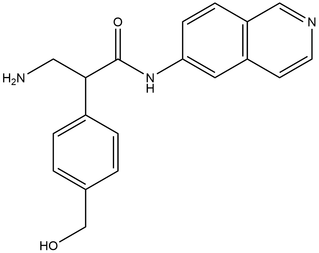 Benzeneacetamide, α-(aminomethyl)-4-(hydroxymethyl)-N-6-isoquinolinyl- Structure